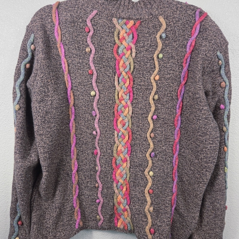 Talbots Wool Blend Cardigan Sweater Brown Multicolor Knit Button Front Women... - Picture 8 of 8